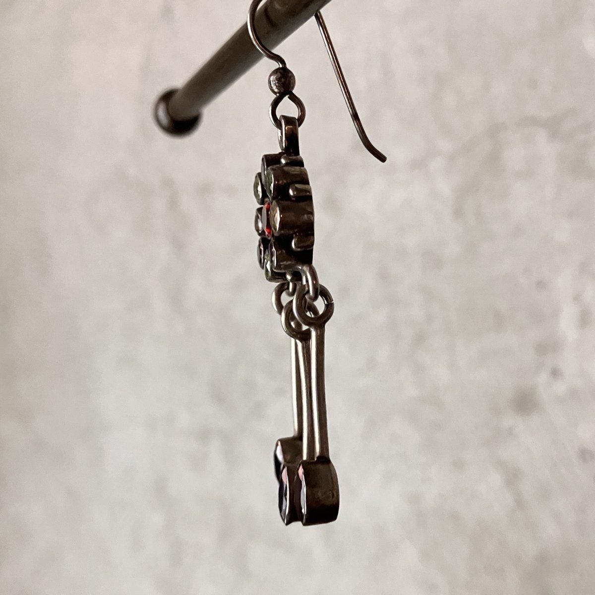 ơ С ͥå ȥ ڥɥå ᥷ եԥSilver Garnet Citrine Peridot Amethyst Earrings