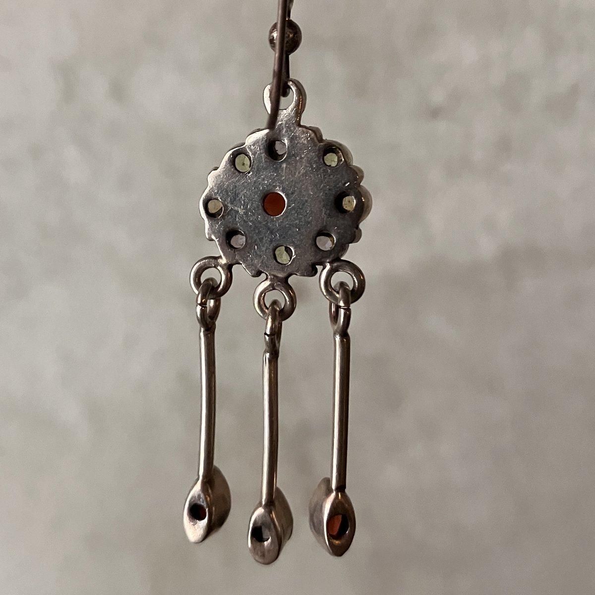 ơ С ͥå ȥ ڥɥå ᥷ եԥSilver Garnet Citrine Peridot Amethyst Earrings