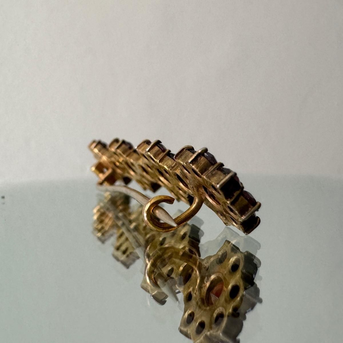 ȥꥢ ĥ ͥå С֥Victorian Gold Fiiled Garnet Brooch