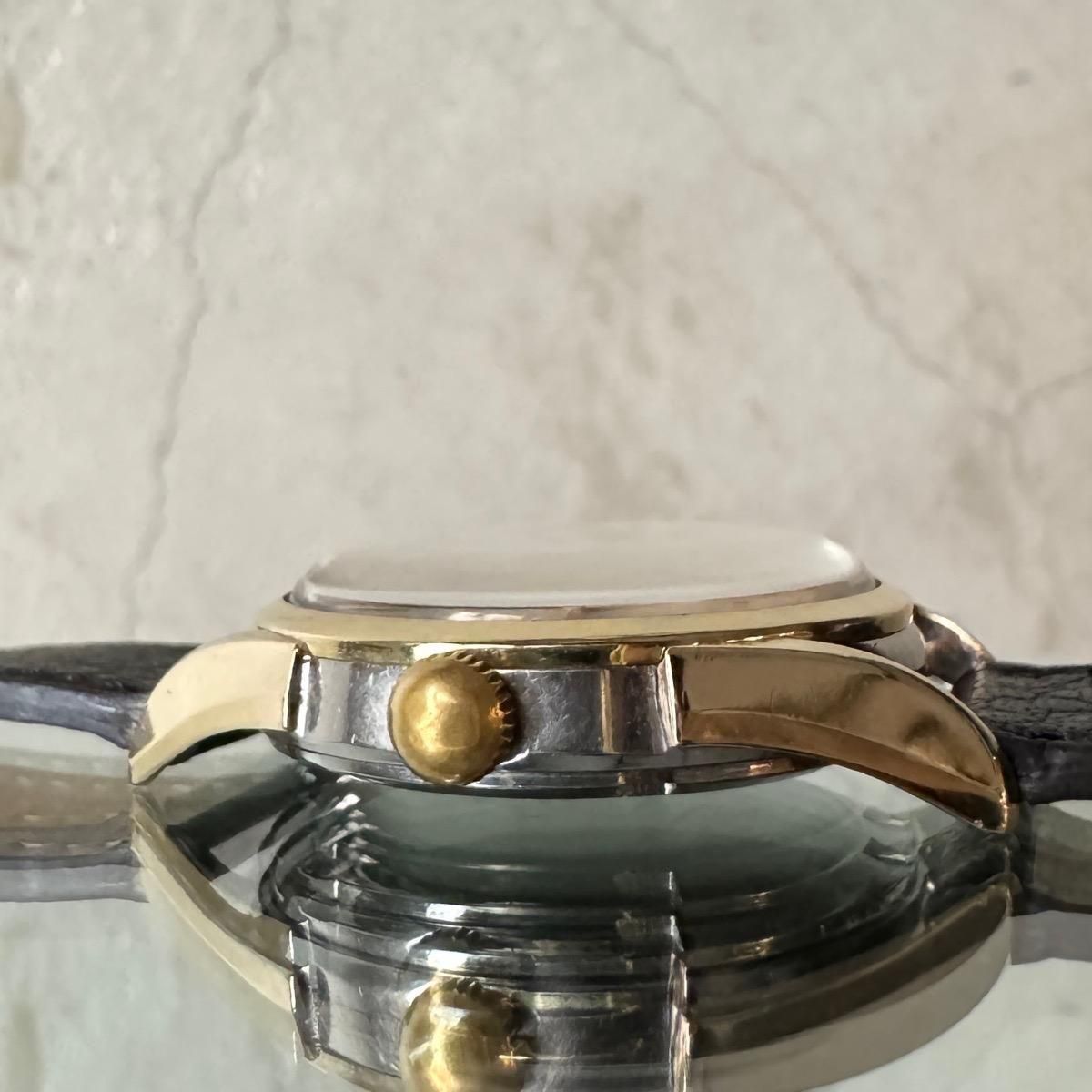 アンティークＲＥCＯＲＤ　ＧＭＥ OMEGA（オメガ）SS ラウンドケース ギョーシェダイヤル 純正尾錠