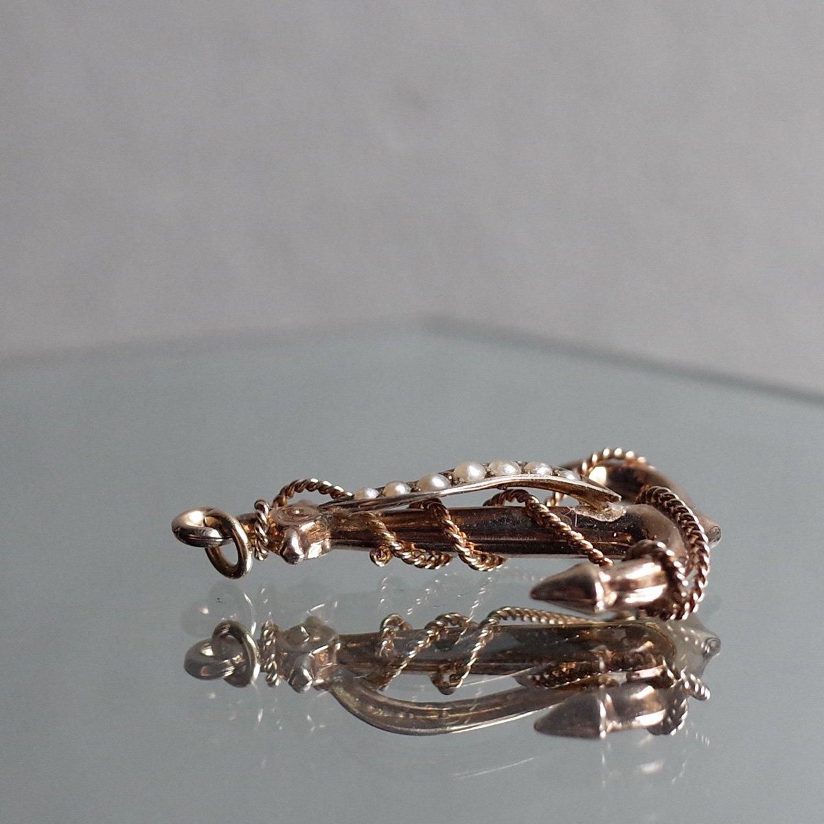 ヴィクトリアン 9金 パール イカリ ペンダントトップ（Victorian