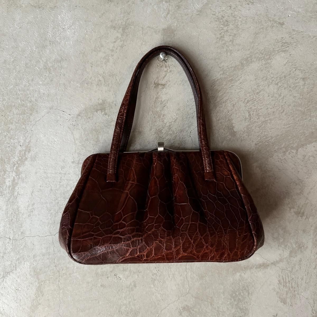 ヴィンテージ カメ革 ハンドバッグ（Vintage Turtle Leather Bag