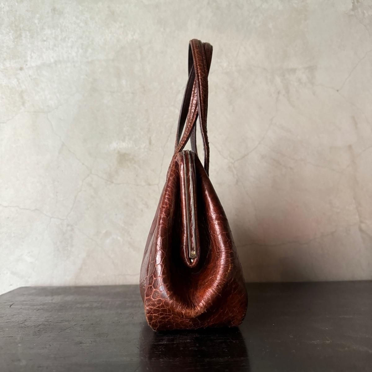 ヴィンテージ カメ革 ハンドバッグ(Vintage Turtle Leather Bag ヴィンテージ カメ革 ハンドバッグ(Vintage Turtle Leather Bag