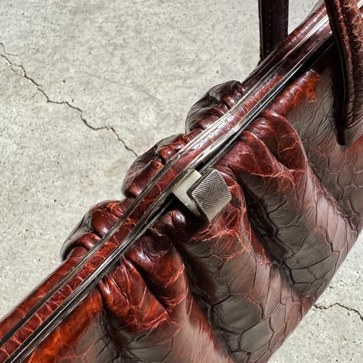 ヴィンテージ カメ革 ハンドバッグ（Vintage Turtle Leather Bag