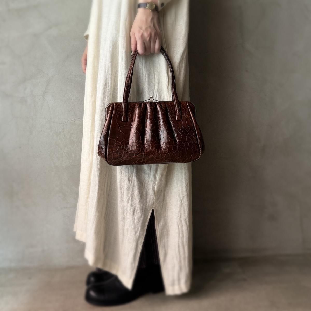 ヴィンテージ カメ革 ハンドバッグ（Vintage Turtle Leather Bag
