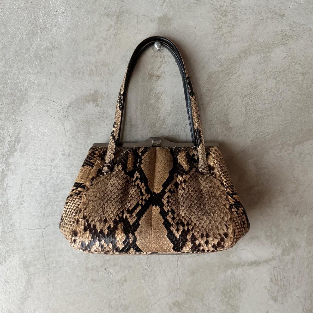 ơ ѥ ХåVintage Python Leather Hand Bag
