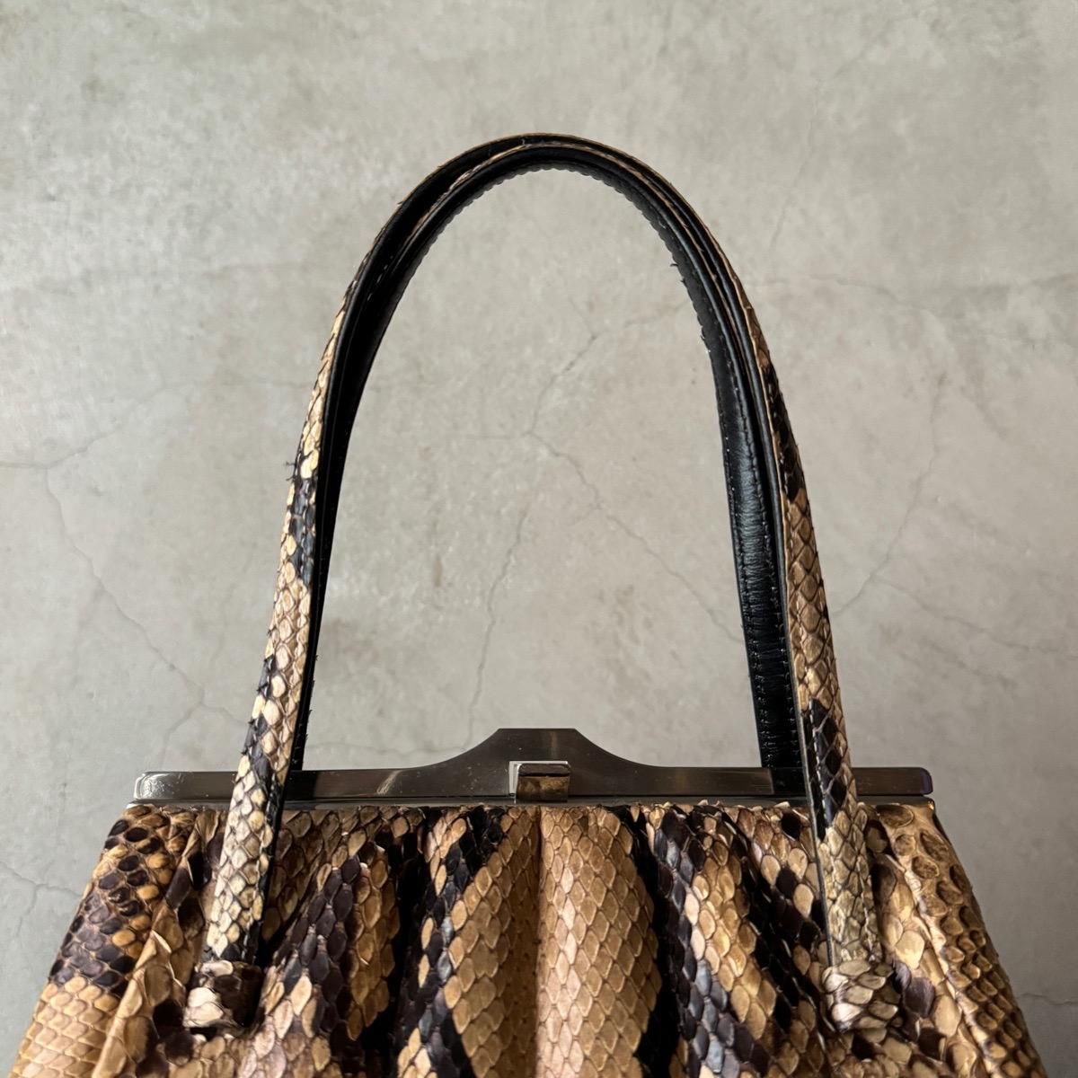 ơ ѥ ХåVintage Python Leather Hand Bag