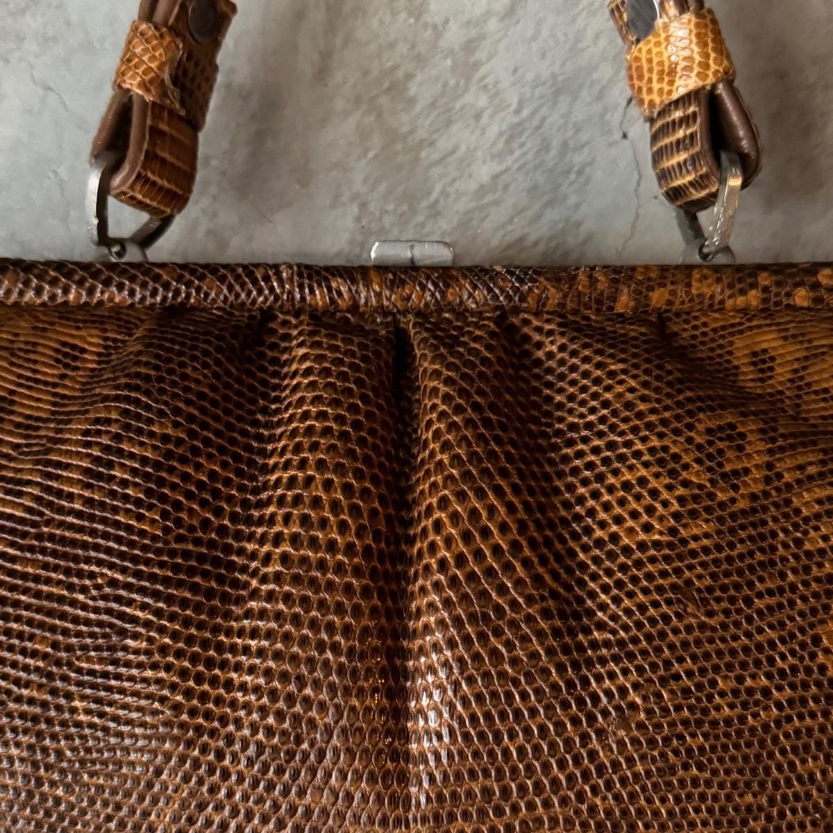 ơ ֥饦 󥰥ޡꥶɳ ХåVintage Lizard Leather Bag