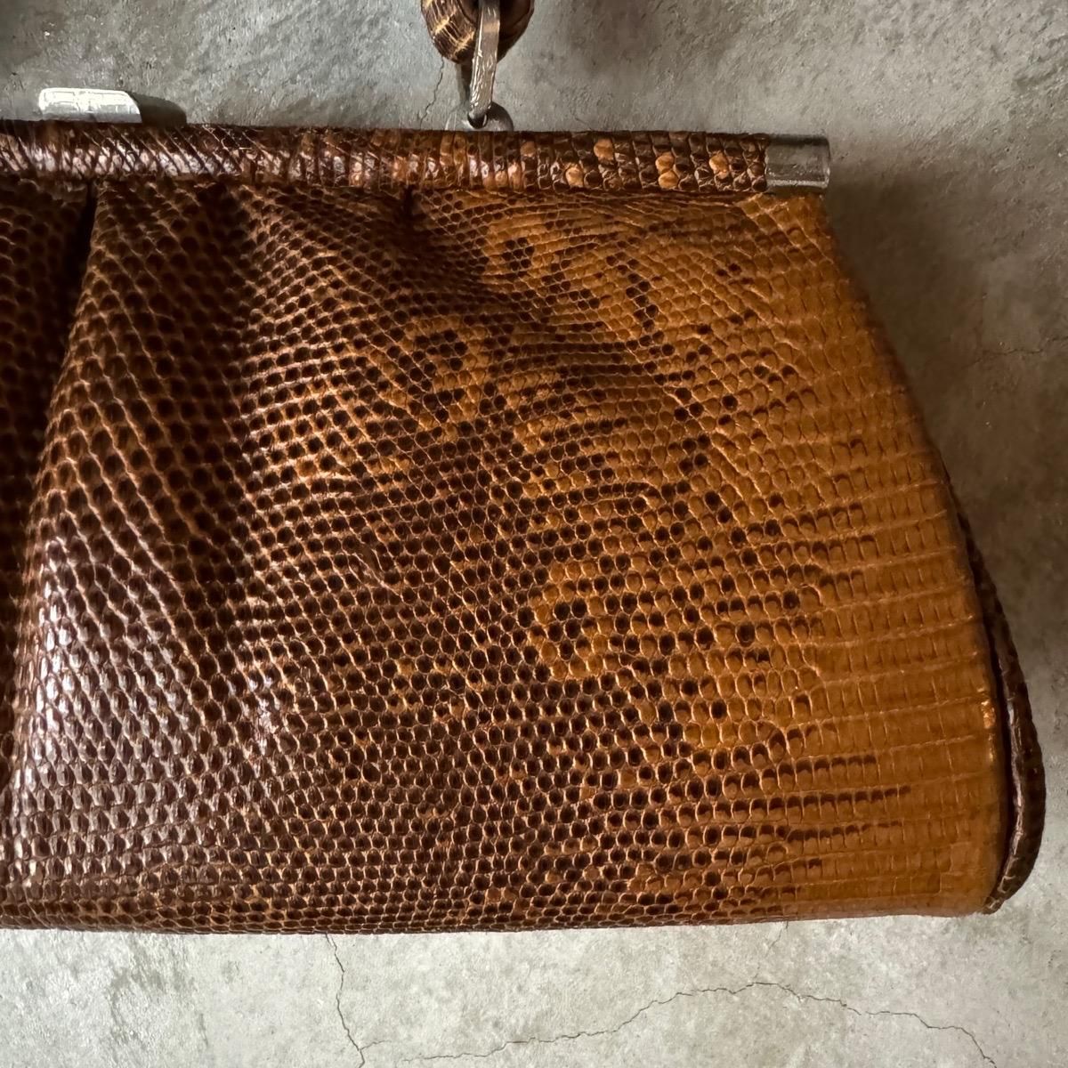 ơ ֥饦 󥰥ޡꥶɳ ХåVintage Lizard Leather Bag
