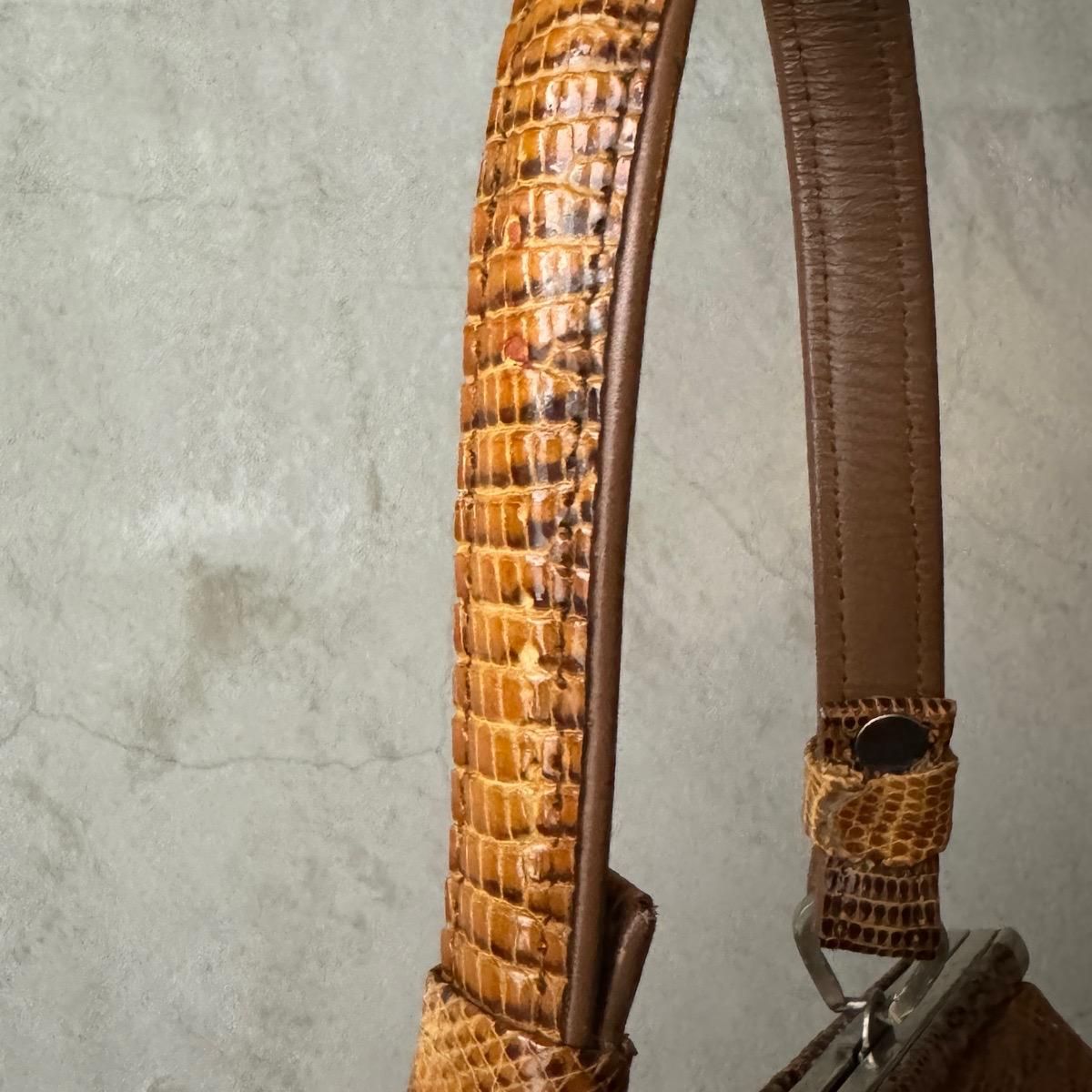 ơ ֥饦 󥰥ޡꥶɳ ХåVintage Lizard Leather Bag