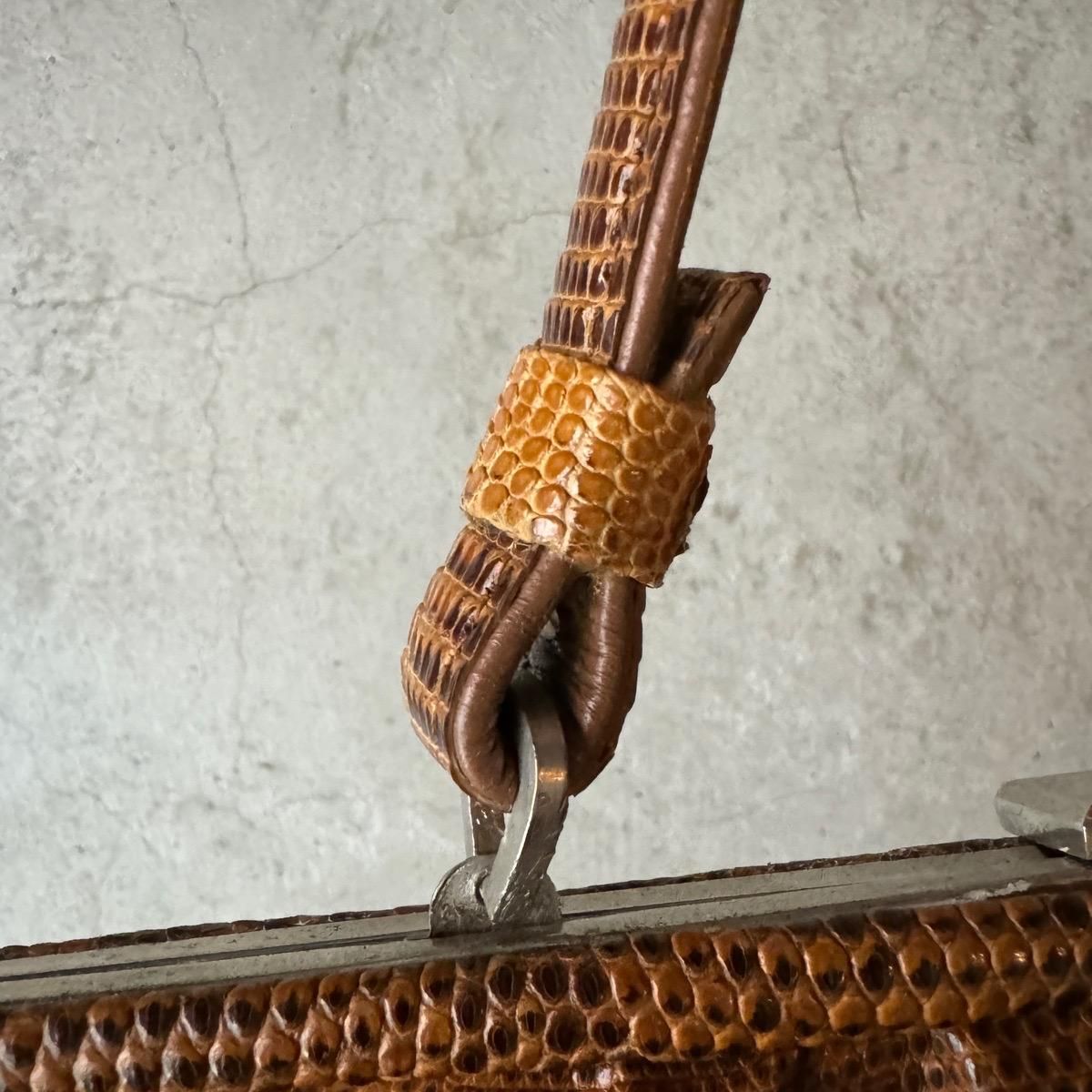 ơ ֥饦 󥰥ޡꥶɳ ХåVintage Lizard Leather Bag