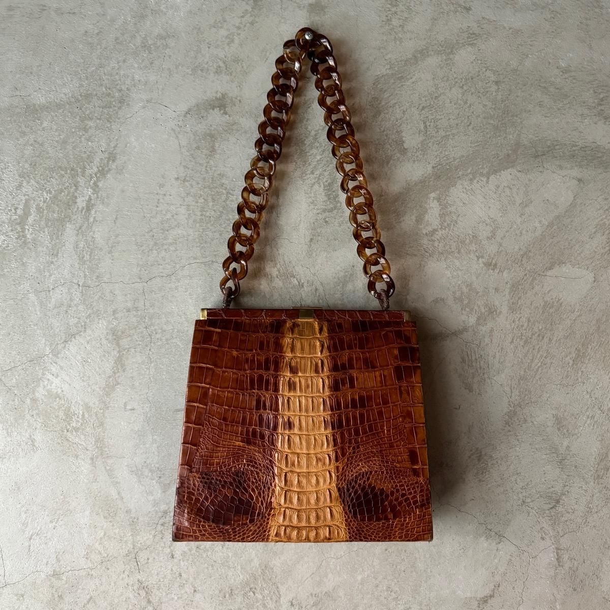ơ  ХåVintage Crocodile Leather Bag
