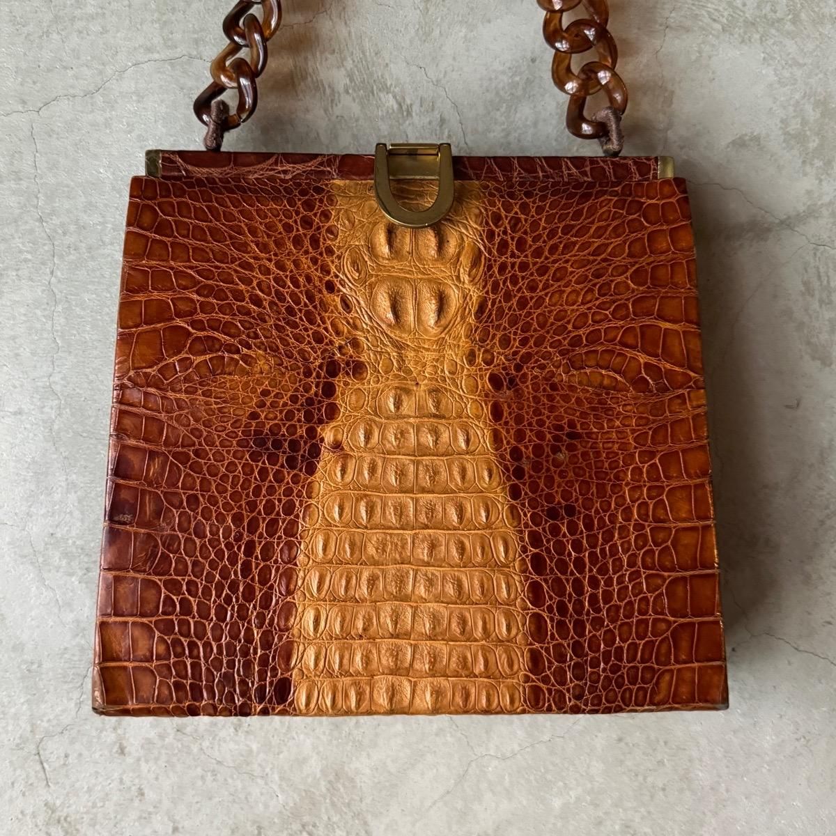 ơ  ХåVintage Crocodile Leather Bag