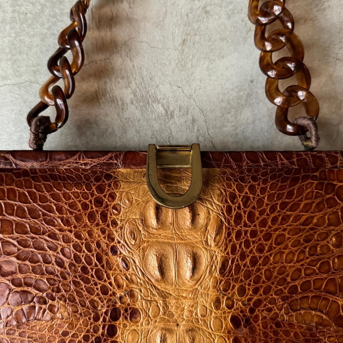 ơ  ХåVintage Crocodile Leather Bag