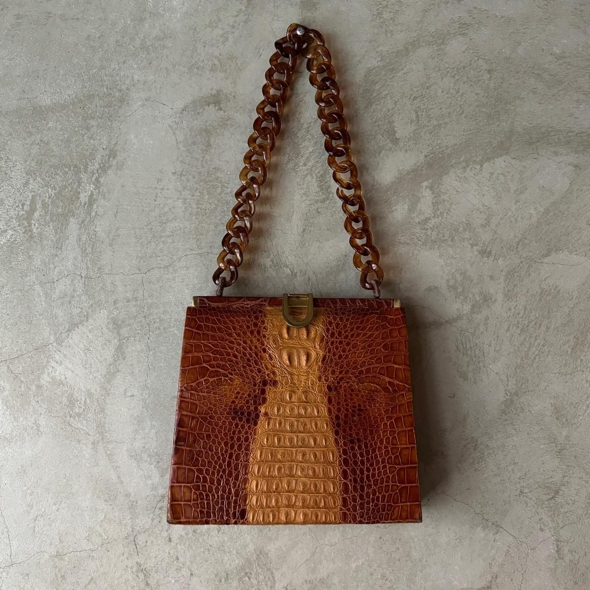 ヴィンテージ クロコダイル ショルダーバッグ(Vintage ヴィンテージ クロコダイル ショルダーバッグ(Vintage