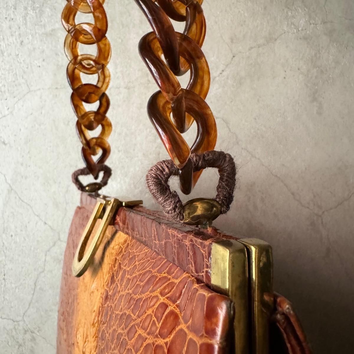 ơ  ХåVintage Crocodile Leather Bag