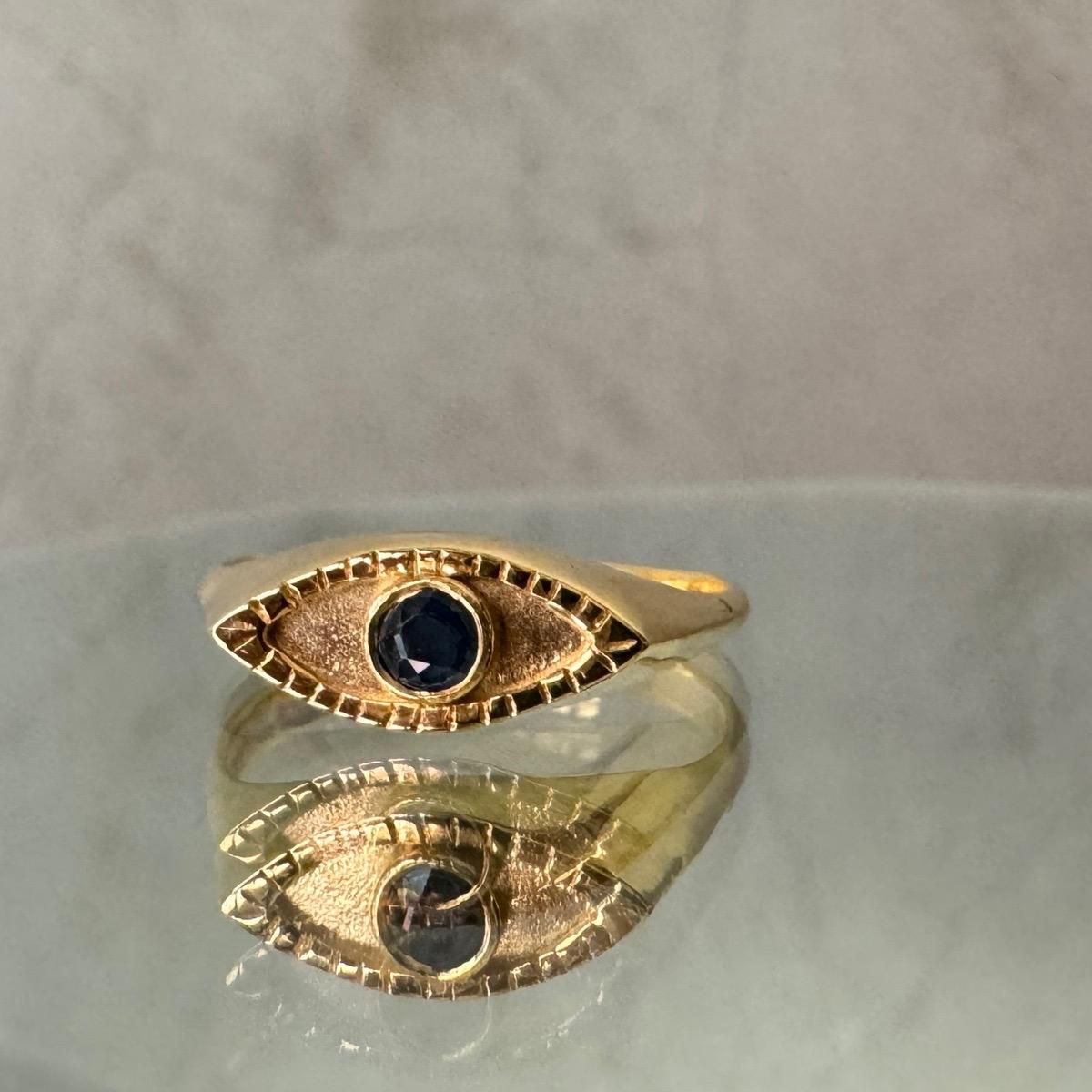 momocreatura Eye Signet Ring Gold  Black  Sapphireʥ⥯ꥢ  ͥåȥ ɡߥ֥åե