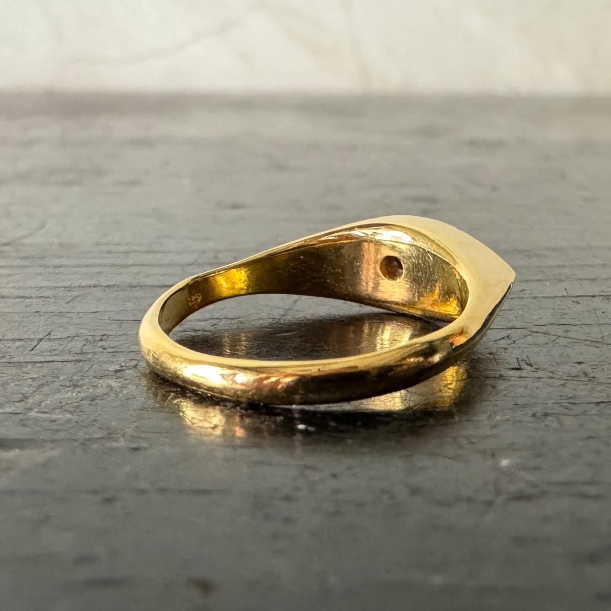 momocreatura Eye Signet Ring Gold  Solt & Pepper Diamond ʥ⥯ꥢ  ͥåȥ ɡߥ&ڥåѡɡ