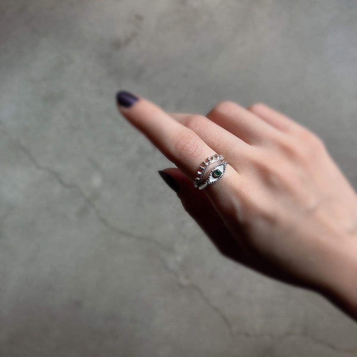 momocreatura  Dotted Crown Ring Silverʥ⥯ꥢ ɥåȥ饦 С