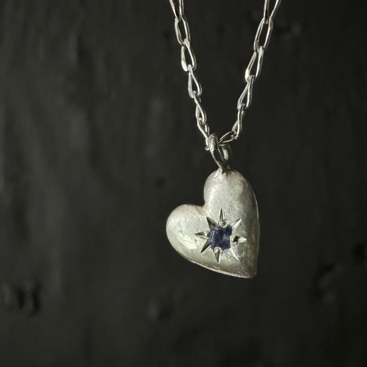 momocreatura Heart Necklace Matt Silver  Tanzanite ʥ⥯ꥢ ϡȤΥͥå쥹 ޥåȥСߥ󥶥ʥȡ