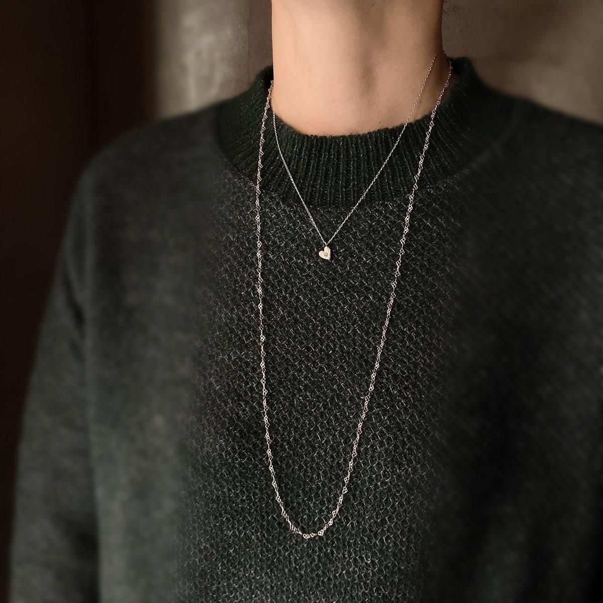 momocreatura Heart Necklace Matt Silver  Tanzanite ʥ⥯ꥢ ϡȤΥͥå쥹 ޥåȥСߥ󥶥ʥȡ