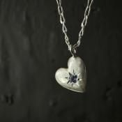 momocreatura Heart Necklace Matt Silver  Tanzanite ʥ⥯ꥢ ϡȤΥͥå쥹 ޥåȥСߥ󥶥ʥȡ