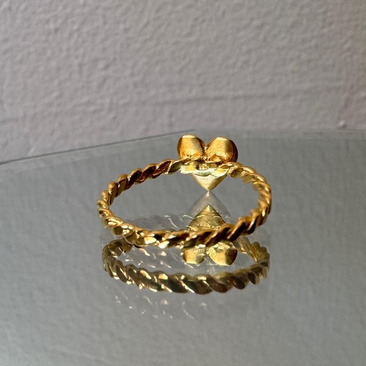 momocreatura Heart Ring Matt Gold  Sapphireʥ⥯ꥢ ϡ  ޥåȥɡߥԥ󥯥ե