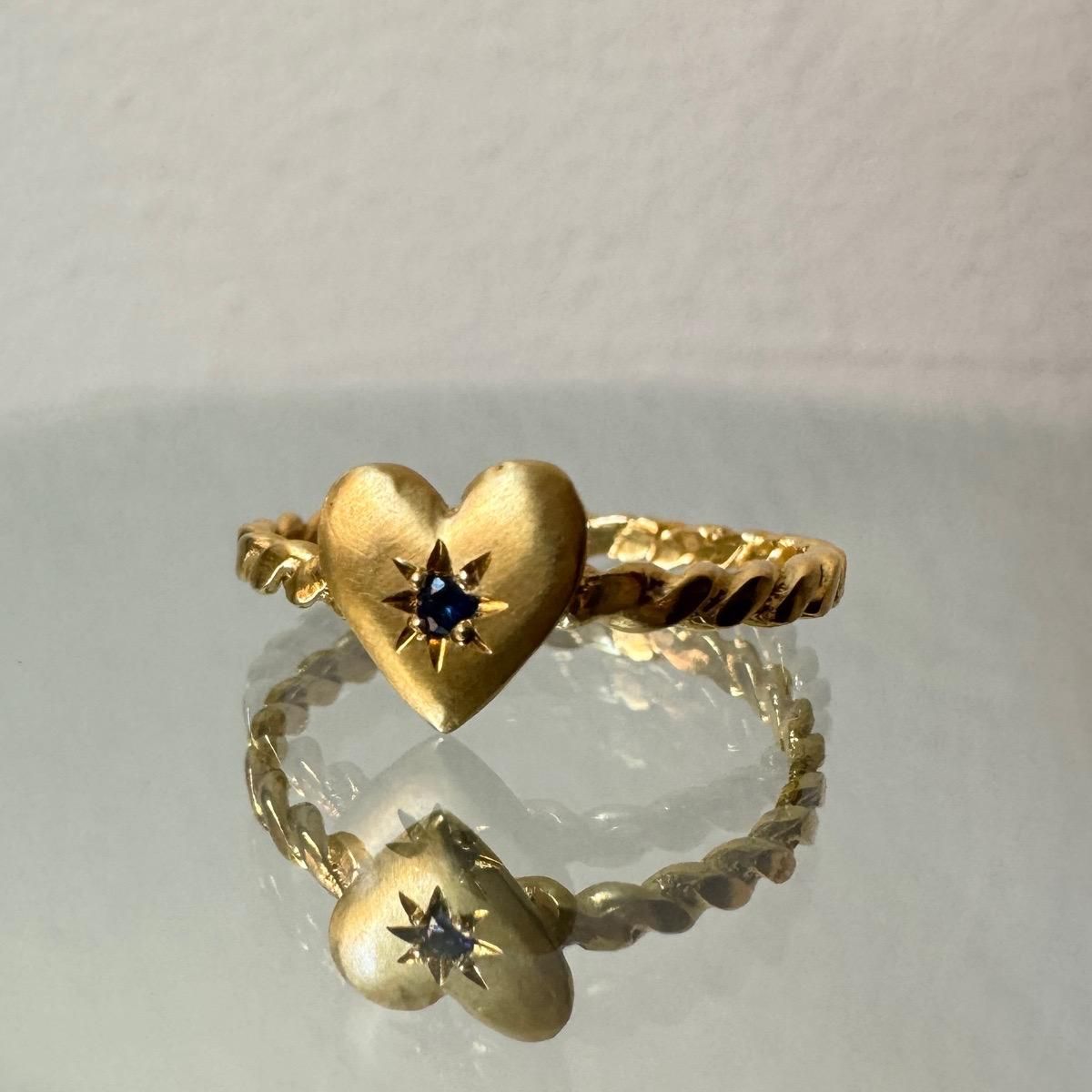 momocreatura Heart Ring Matt Gold  Sapphireʥ⥯ꥢ ϡ  ޥåȥɡߥե