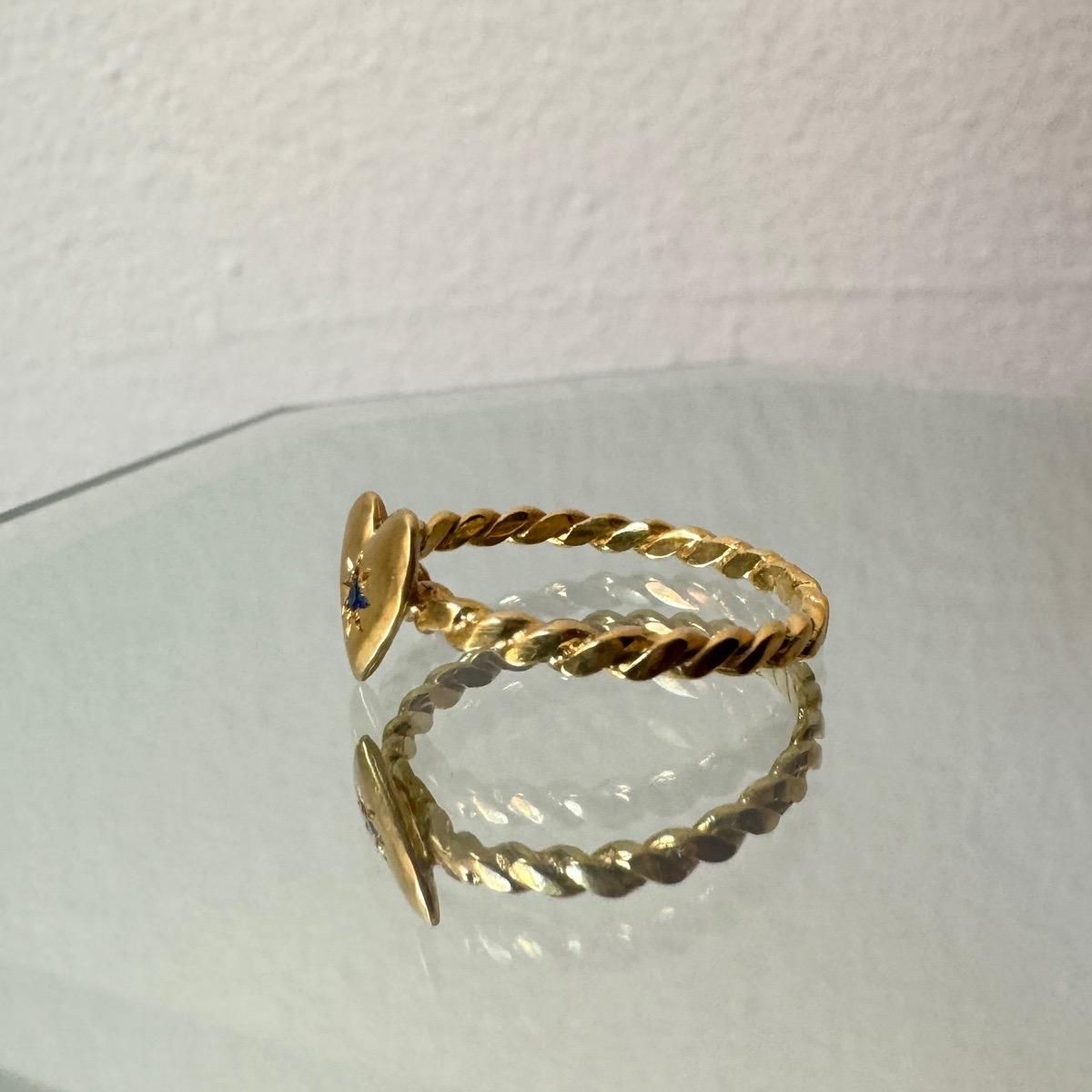 momocreatura Heart Ring Matt Gold  Sapphireʥ⥯ꥢ ϡ  ޥåȥɡߥե