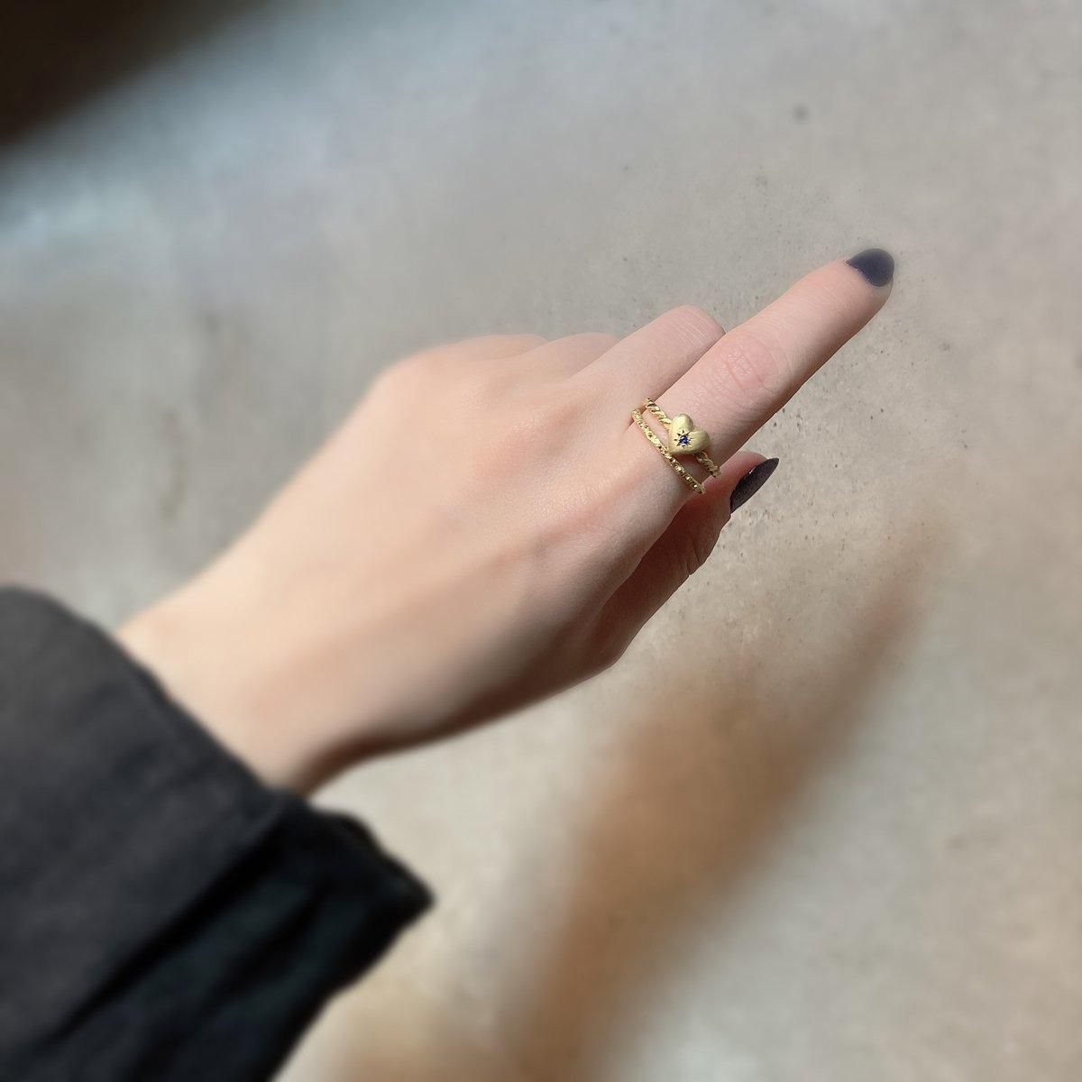 momocreatura Heart Ring Matt Gold  Sapphireʥ⥯ꥢ ϡ  ޥåȥɡߥե