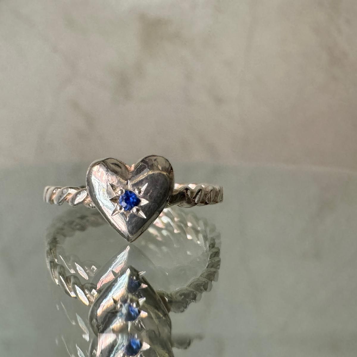 momocreatura Heart Ring Silver  Sapphireʥ⥯ꥢ ϡ  Сߥե