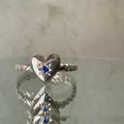 momocreatura Heart Ring Silver  Sapphireʥ⥯ꥢ ϡ  Сߥե