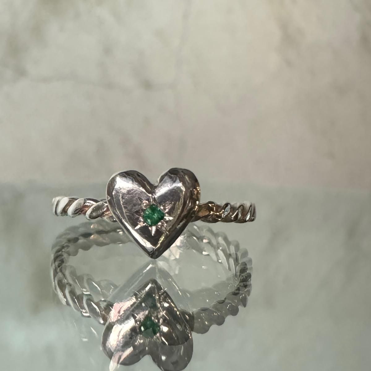 momocreatura Heart Ring Silver  Emeraldʥ⥯ꥢ ϡ  Сߥɡ