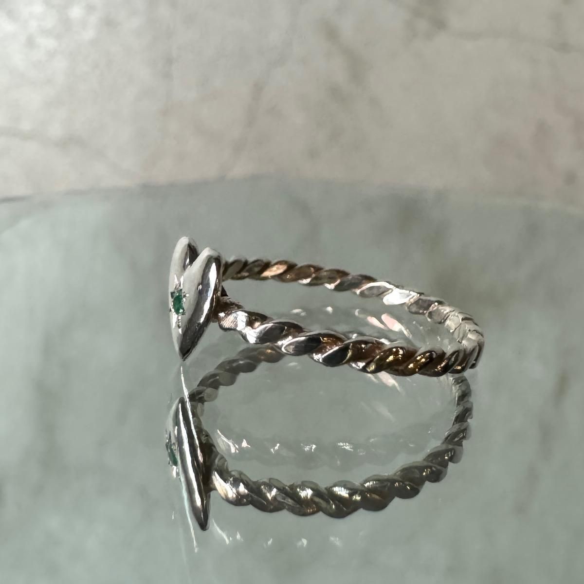 momocreatura Heart Ring Silver  Emeraldʥ⥯ꥢ ϡ  Сߥɡ