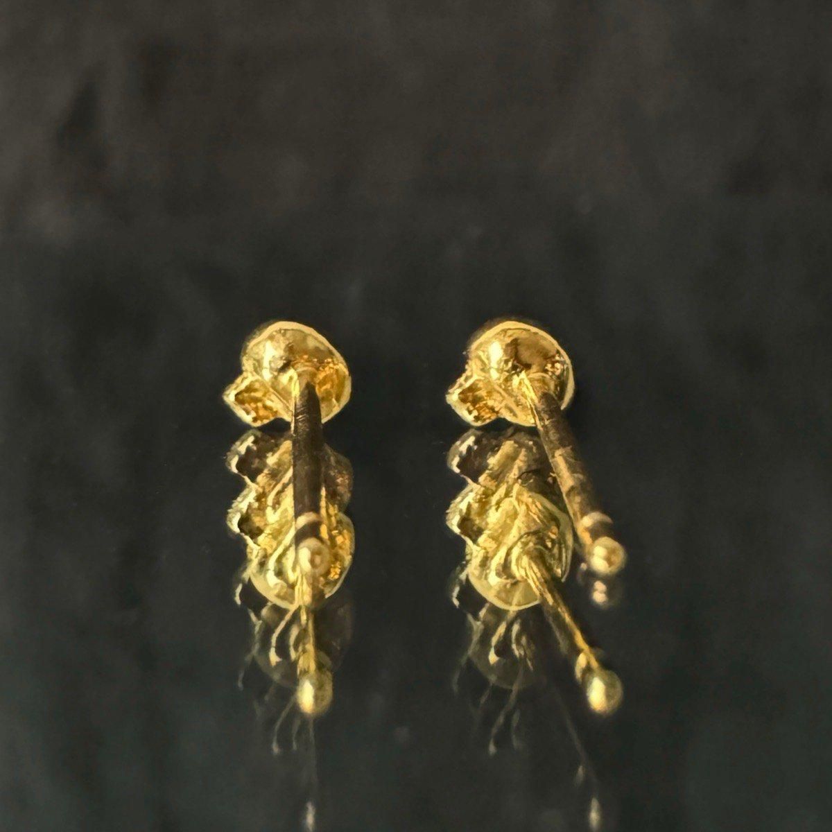 momocreatura  Mini Skull Earrings Goldʥߥ˥ ԥ ɡ