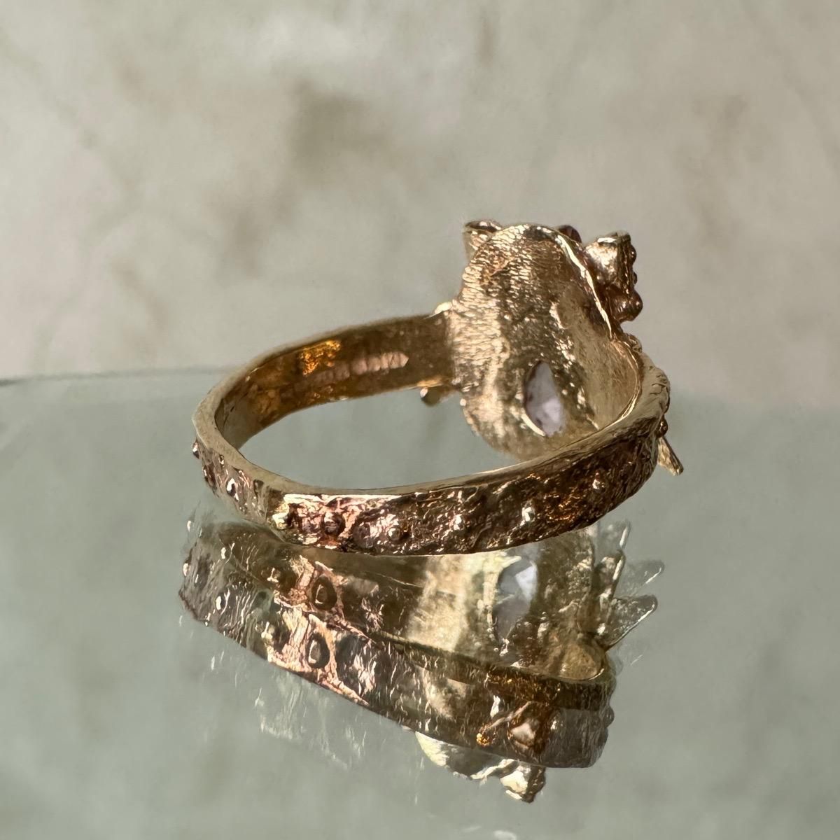 momocreatura Bow Ring 9KYG Pink Sapphireʥ⥯ꥢ ܥ 9KYG ԥ󥯥ե