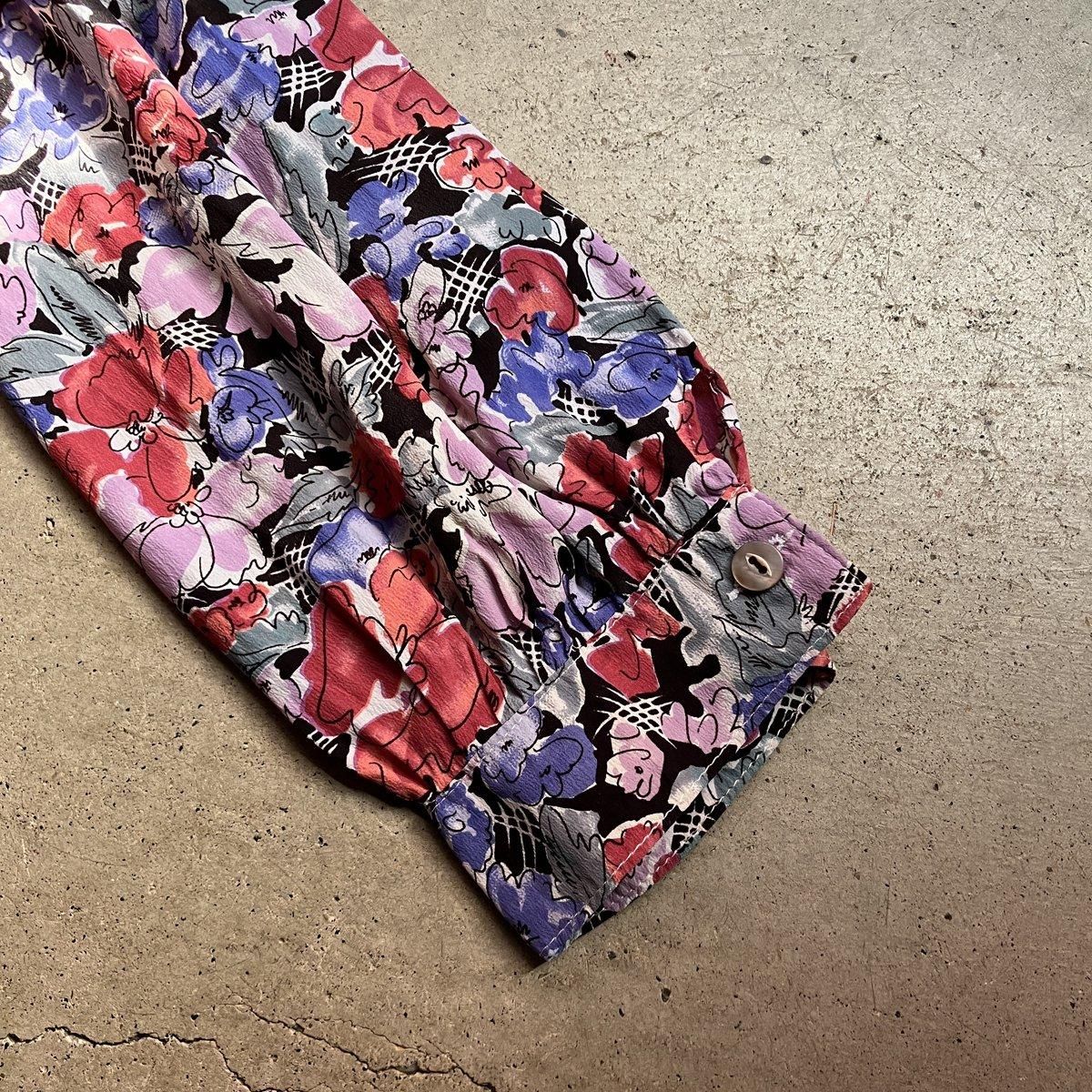 ơ ꥢ ץ ֥饦Vintage Italy Print Blouse