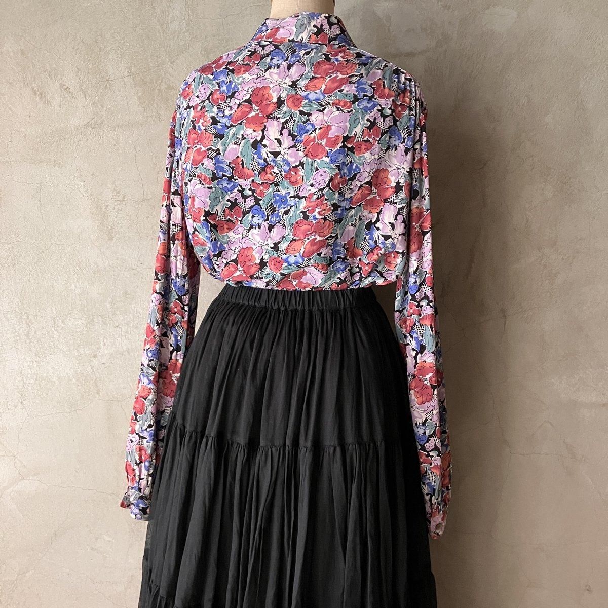 ơ ꥢ ץ ֥饦Vintage Italy Print Blouse