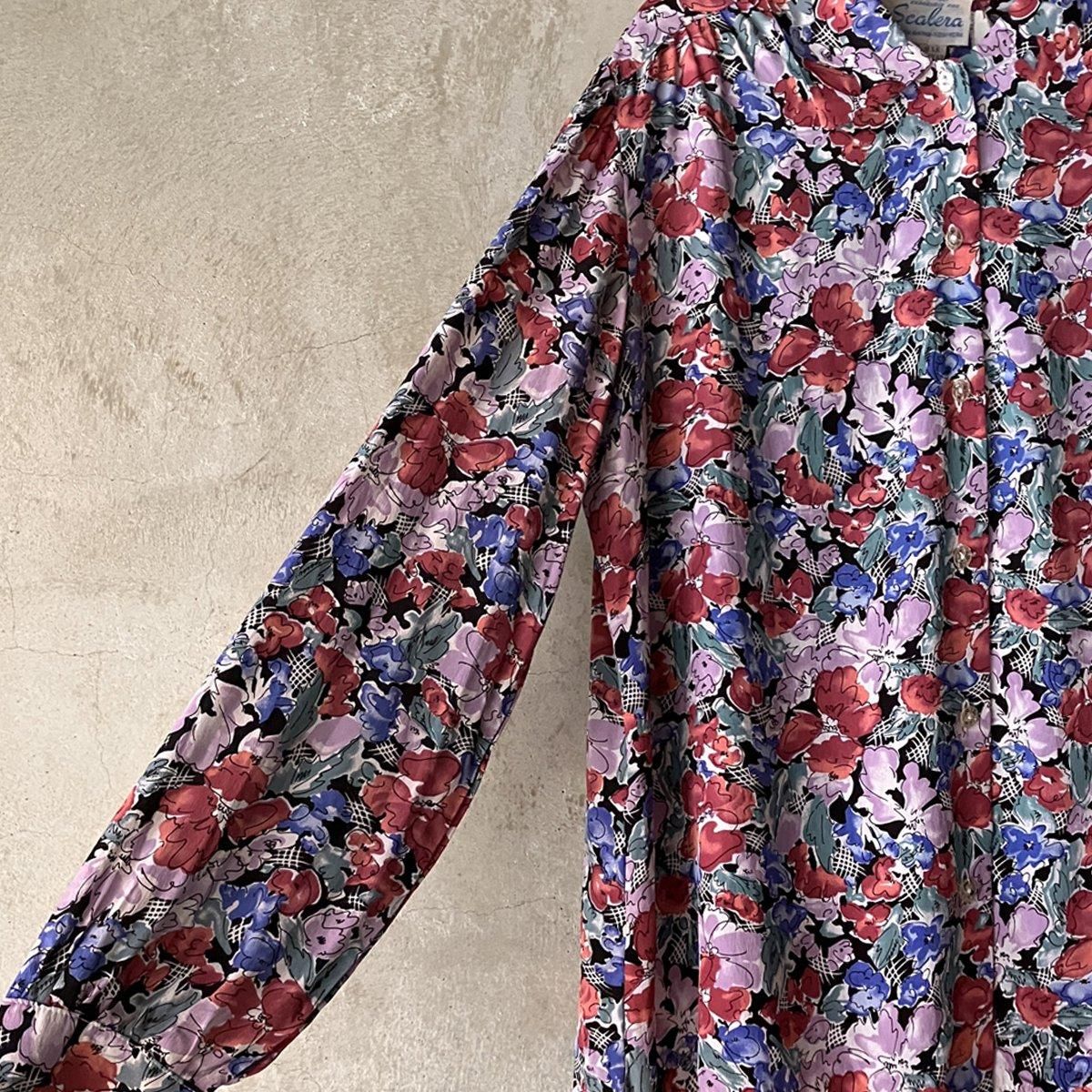 ơ ꥢ ץ ֥饦Vintage Italy Print Blouse