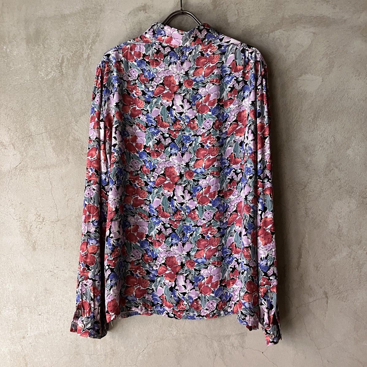 ヴィンテージ イタリア 花柄プリント ブラウス（Vintage Italy Print