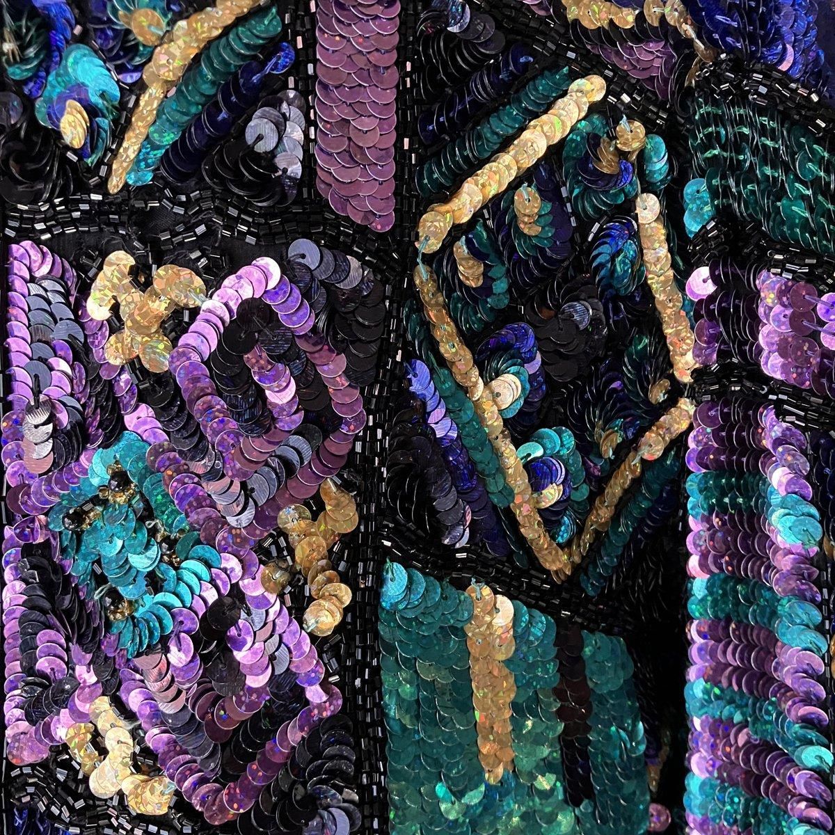 ơ 륯 ѥ󥳡 㥱åȡVintage Silk Sequin Jacket