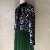 ơ 륯 ѥ󥳡 㥱åȡVintage Silk Sequin Jacket