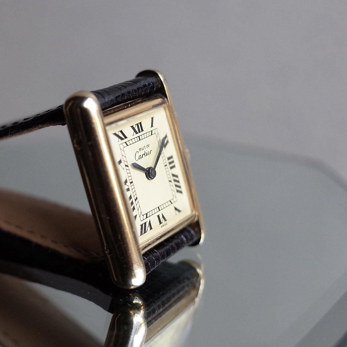 <img class='new_mark_img1' src='https://img.shop-pro.jp/img/new/icons13.gif' style='border:none;display:inline;margin:0px;padding:0px;width:auto;' />Cartier Must de Cartierʥƥ ޥ ɥ ƥIvory Roman SM 