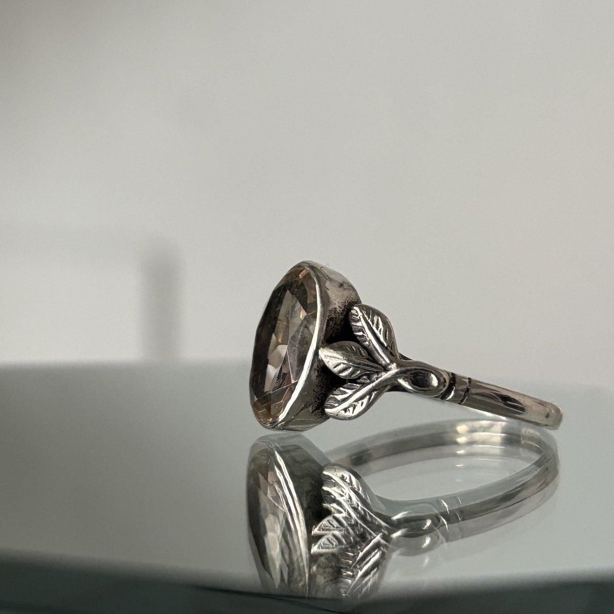 1930-40ǯ С ȥ Х 󥰡Silver Citrine Ring