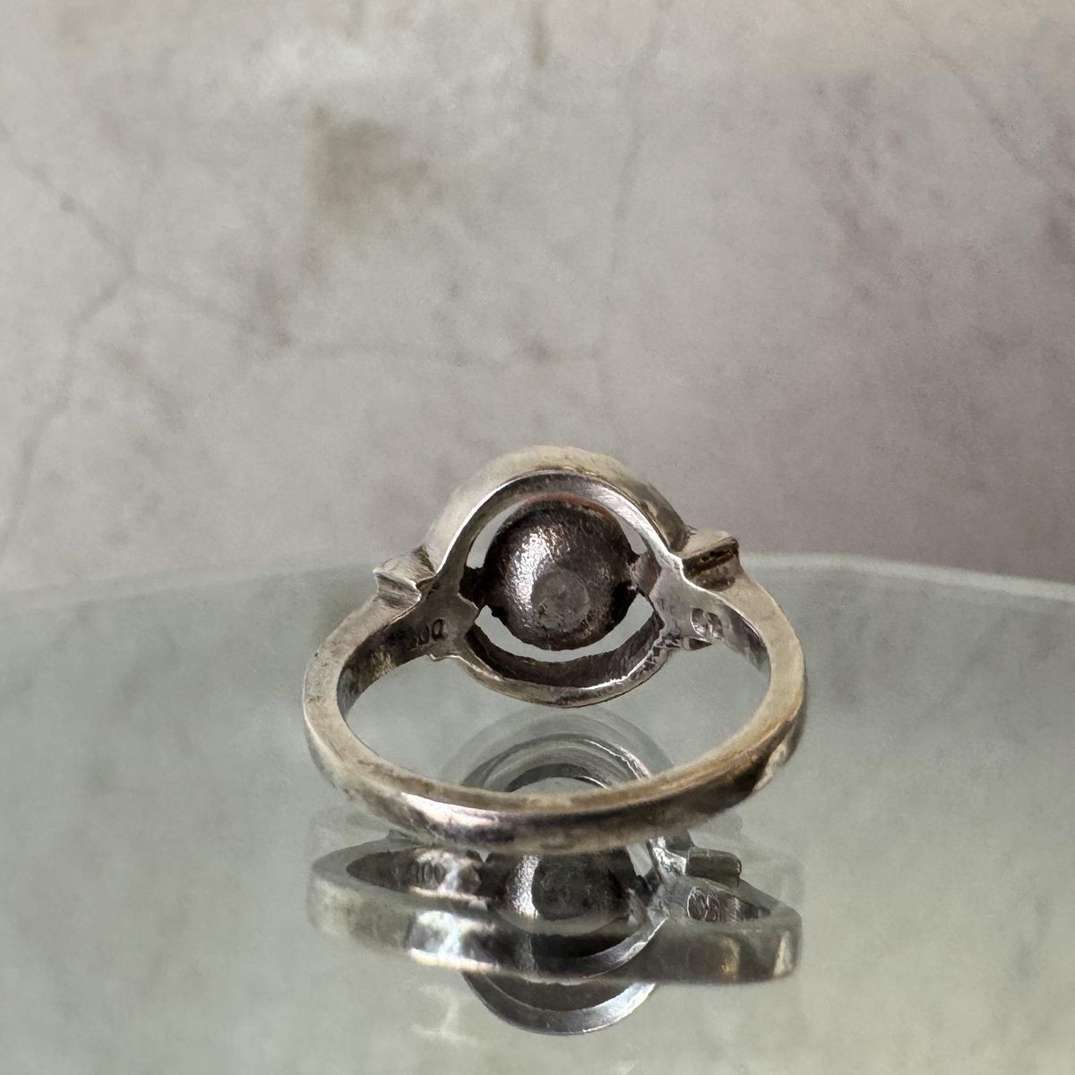 1930-40ǯ С  ޡ  Silver Coral Marcasite Ring