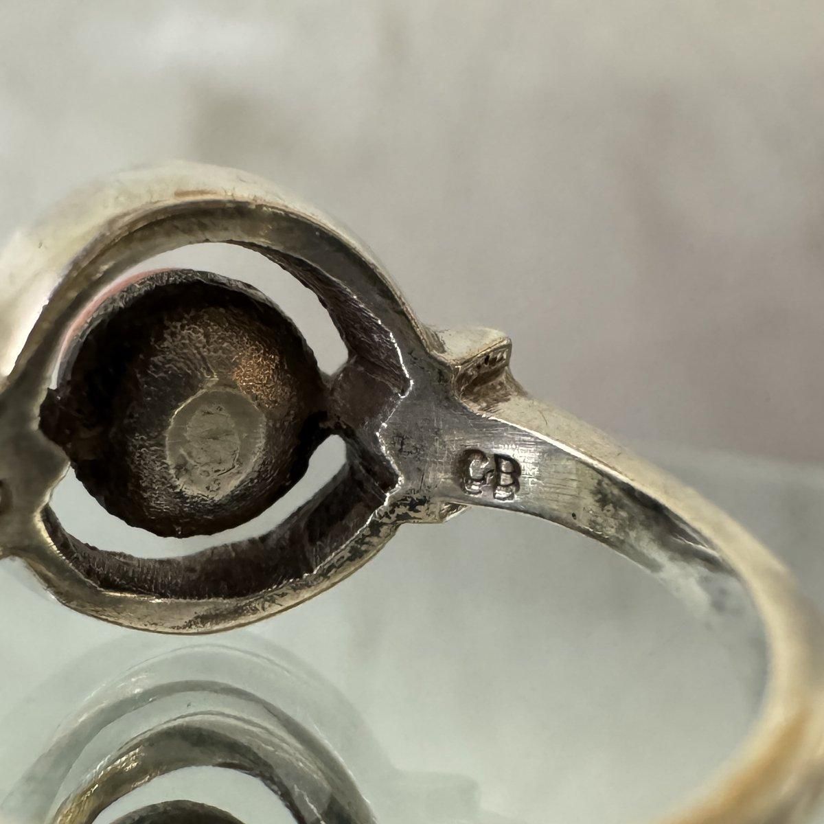 1930-40ǯ С  ޡ  Silver Coral Marcasite Ring
