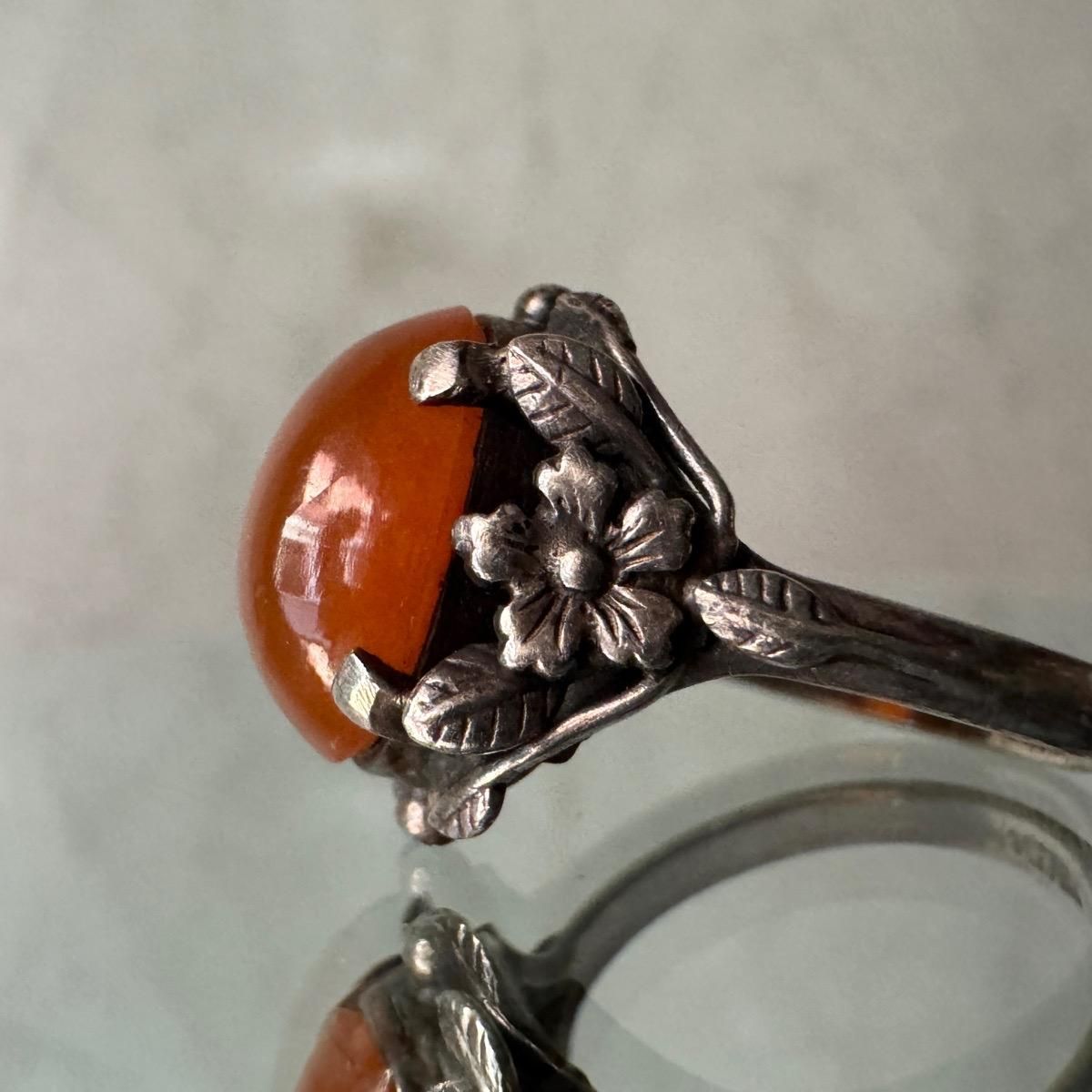1930ǯ С ͥꥢ 󥰡Silver Carnelian Ring