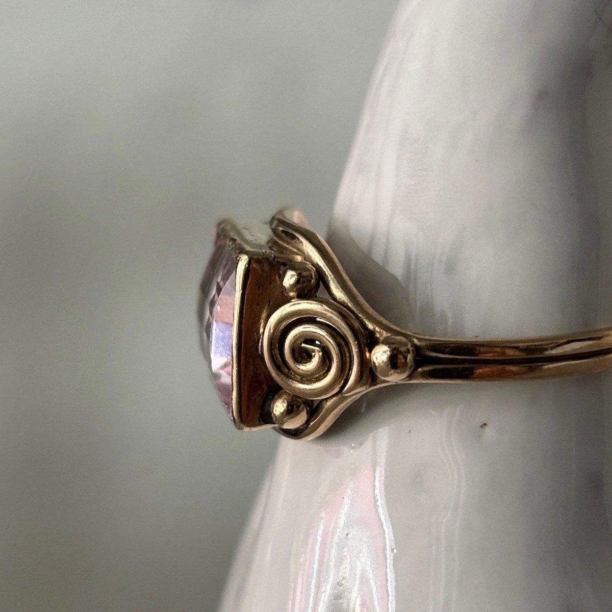 ơ 9 ԥ󥯥ȡ 󥰡9K Pink Stone Ring