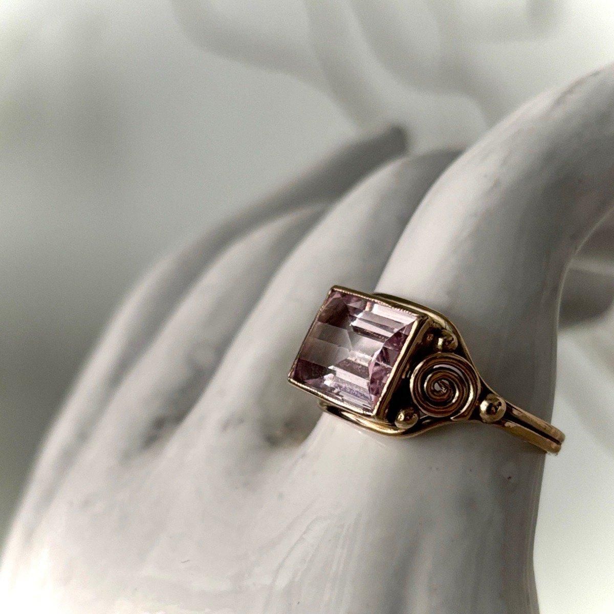 ơ 9 ԥ󥯥ȡ 󥰡9K Pink Stone Ring