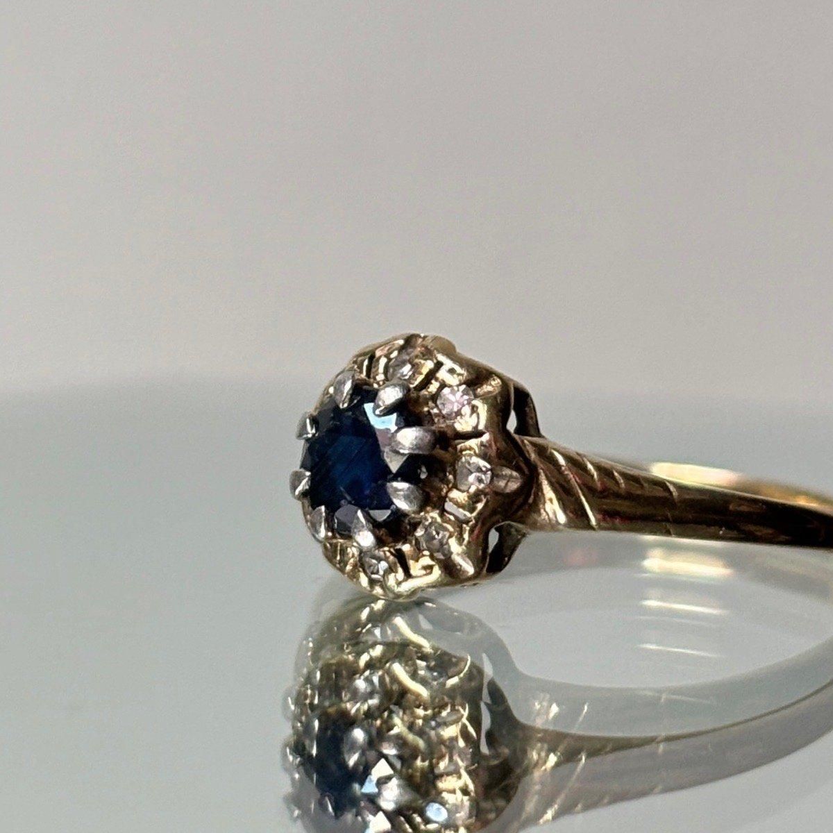 ơ 9 ե  إ󥰡9K Sapphire Diamond Hexagon Ring